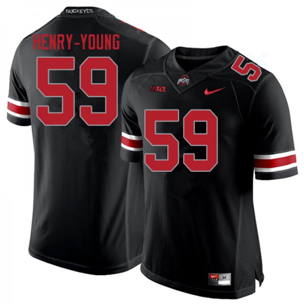 Ohio State Buckeyes #59 Darrion Henry-Young Men University Jersey Blackout